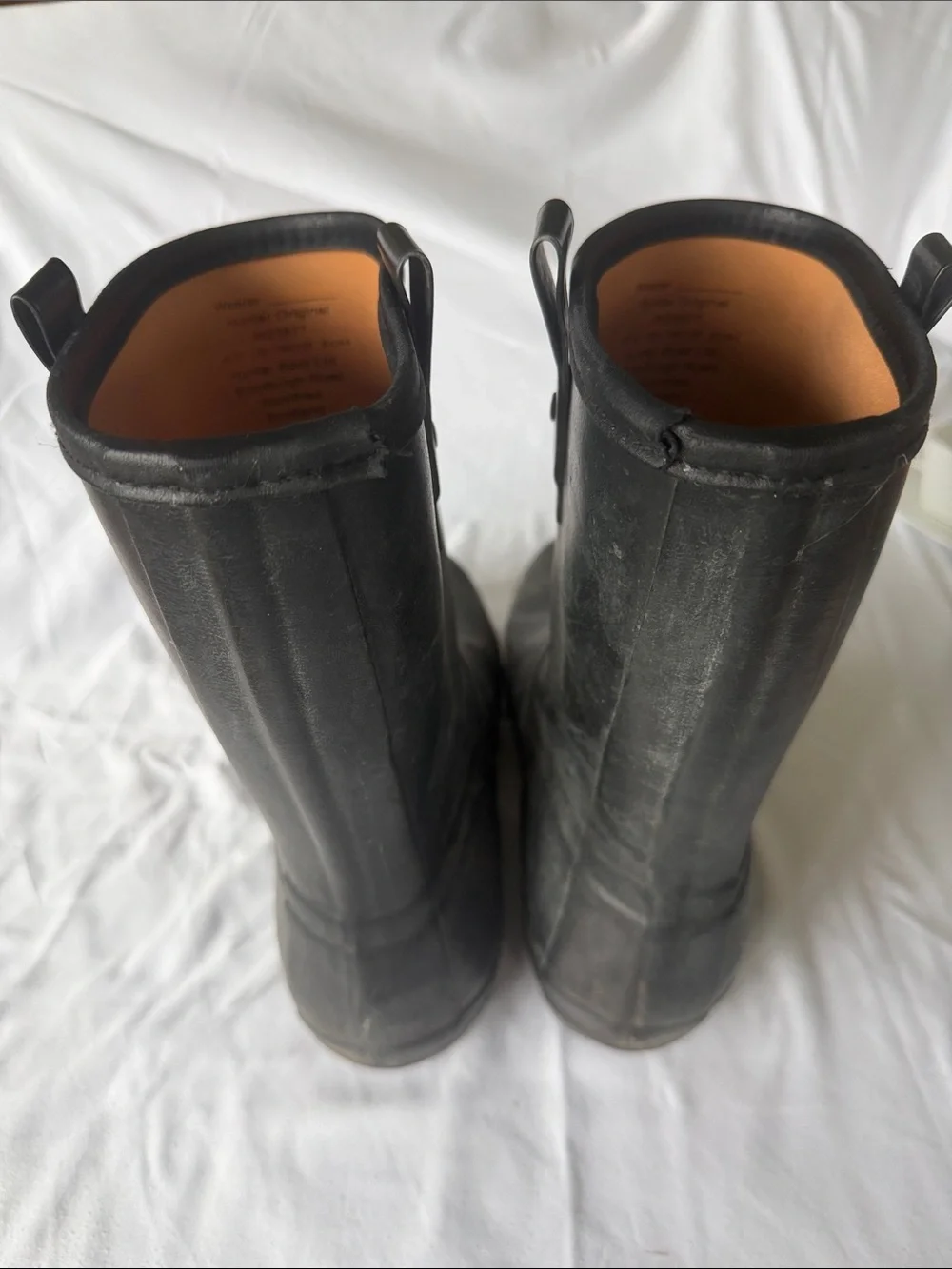Hunter Men's Black Rubber Rain Work Boots Size 11 US